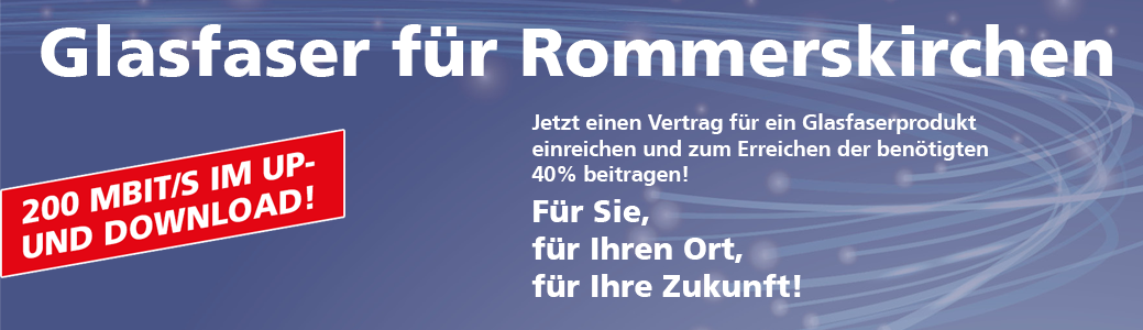 Das neue FTTH-Glasfasernetz für Rommerskirchen.